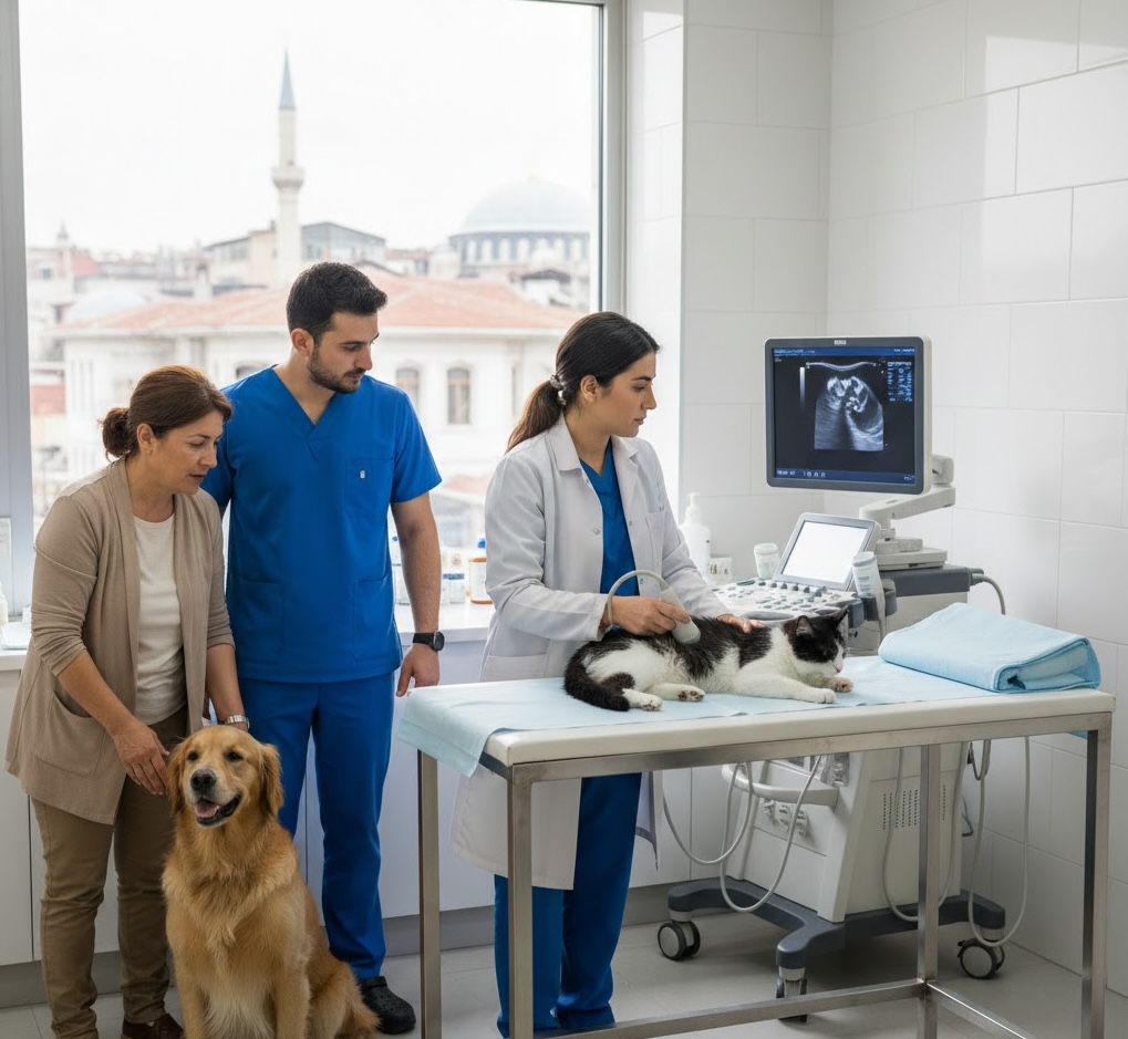 Üsküdar'da Kedi ve Köpek Ultrason Çekimie